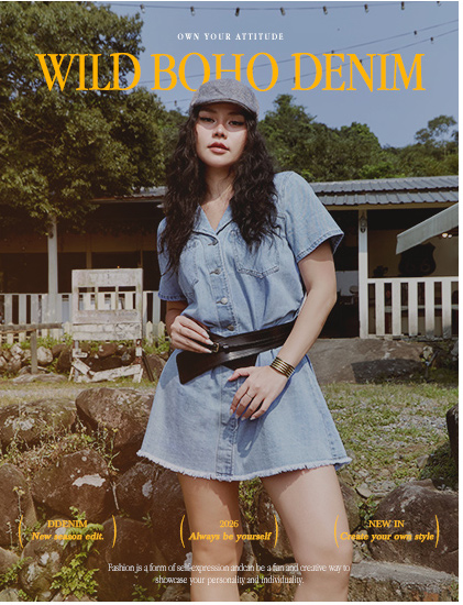 甜酷丹寧到位！穩坐波西女神